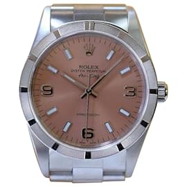 Rolex-Rolex Airking Ss Pink Salmon Dial 34mm Watch -Pink