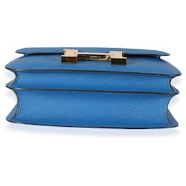 Hermès-Hermes Bleu Zellige Epsom Constance 24 -Blue