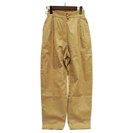 Chanel-* Chanel / Vintage Tag Cotton Pants / Women's Bottoms-Yellow