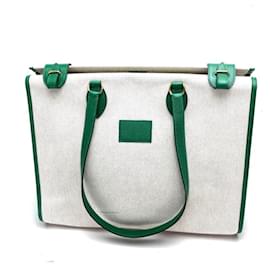 Hermès-* Hermes Kava 40 Shoulder Bag Tote Bag Twaru Ash / Leather Women's-Green