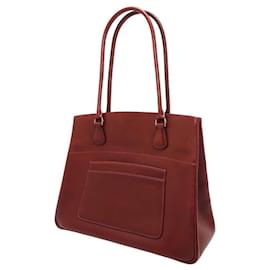 Hermès-* Sac à bandoulière Hermès LA Tote Bag Rouge cendre/garnitures en métal argenté Box Calf □E gravé-Rouge