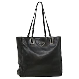 Prada-PRADA Tote Bag Leather Black Auth ar7830-Black