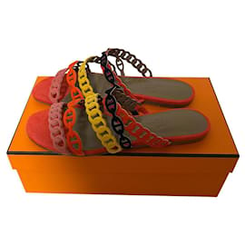 Hermès-Hermès shore sandals-Multiple colors