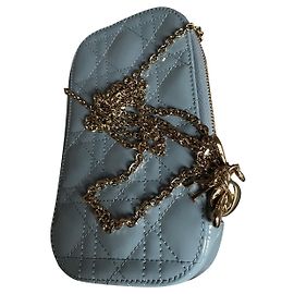 Christian Dior Clutch bags Light blue