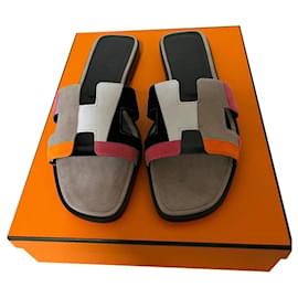 Hermès-Sandales Hermès oran-Multicolore