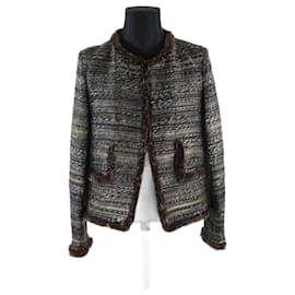 Chanel-Chanel jacket 40-Brown