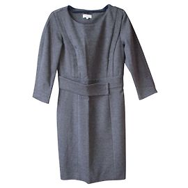 Claudie Pierlot Kleid Dunkelgrau Polyester Gr 36 Anthrazitgrau
