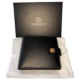 Versace - Cartera compacta Negro