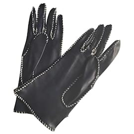 Hermès-Gloves-Navy blue