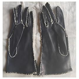 Hermès-Gloves-Navy blue