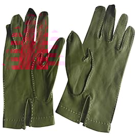 Hermès-Gloves-Red