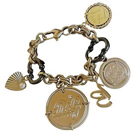 Dolce & Gabbana Token pulseira de dinheiro com pingentes Dourado