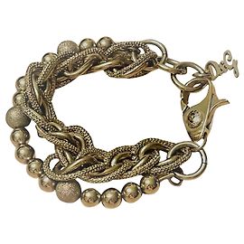 Dolce & Gabbana D&G pulseira de aço dourado com corrente forrada Dourado