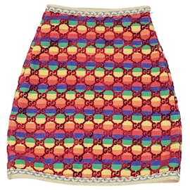 Gucci-*GUCCI Skirt GG Pattern Velvet Jacquard Women's Bottoms 38 (S equivalent) Multi Color-Multiple colors