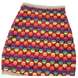 Gucci-*GUCCI Skirt GG Pattern Velvet Jacquard Women's Bottoms 38 (S equivalent) Multi Color-Multiple colors