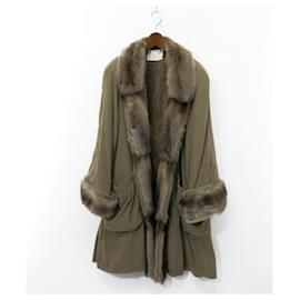 Fendi-*Vintage  FENDI Fendi Fur Court Ladies Size 44-Khaki