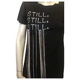 Autre Marque-Camiseta Silvian Heach con aplicación de strass-Negro