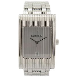 RELÓGIO BOUCHERON REFLECT MEDIUM 36 MILÍMETROS 6 PULSEIRAS DE AÇO QUARTZO Prata