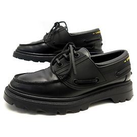 DIOR WALKER-SCHUHE 36 SCHWARZE LEDERSCHUHE SCHWARZE LEDER-DERBY-BOOTE Schwarz