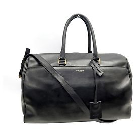 BOLSA CLÁSSICA SAINT LAURENT 314503 BOLSA DE MÃO ALÇA DE COURO Preto