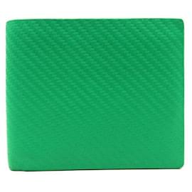 Alfred Dunhill-NEUF PORTEFEUILLE DUNHILL CHASSIS L2W53P PORTE CARTE CUIR VERT BOITE WALLET-Vert
