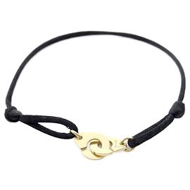 DINH VAN ALGEMAS R PULSEIRA10 341102 Em ouro amarelo 18K CABO PRETO Dourado