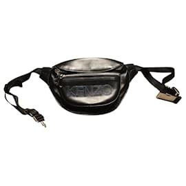 Kenzo-KENZO waist bag 100% unisex cowhide leather-Black,Blue