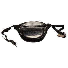 Sacoche banane KENZO 100% cuir de bovin unisexe Noir Bleu