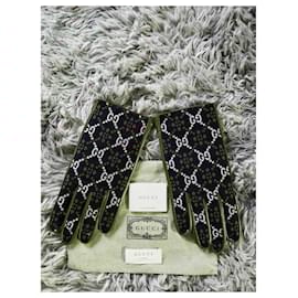 Autre Marque-Gucci GG gloves-Red