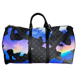 Louis Vuitton Keepall 55 bandoulière Multicolore Grigio antracite