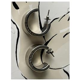 Chanel-Chanel silver hoop earrings-Silvery