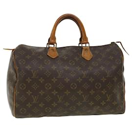Louis Vuitton-Louis Vuitton Monogram Speedy 35 Hand Bag M41524 LV Auth jk2841-Other
