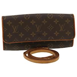 Louis Vuitton-LOUIS VUITTON Monogram Pochette Twin GM Shoulder Bag M51852 LV Auth 32665-Monogram