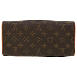 Louis Vuitton-LOUIS VUITTON Monogram Pochette Twin GM Shoulder Bag M51852 LV Auth 32665-Monogram