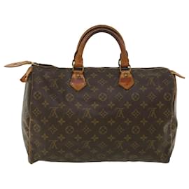 Louis Vuitton-Louis Vuitton Monogram Speedy 35 Hand Bag M41524 LV Auth jk2837-Other