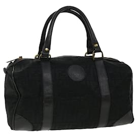 Fendi-FENDI Zucca Toile Boston Sac Noir Auth rd3529-Noir