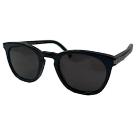 Saint Laurent-Black Acetate Saint Laurent Sunglasses-Black