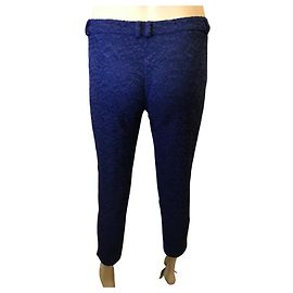Calça slim de renda Trussardi Azul