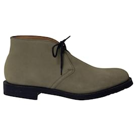 Church's-Church's Ankle Boots in Light Green Suede -Green