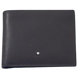 Montblanc Meisterstuck Wallet in Dark Grey Leather  Grey