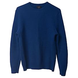 APC Classic Pullover aus blauer Wolle Blau