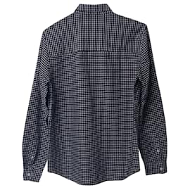 Ami-Ami Paris Chemise Boutonnée Patch Smiley en Coton Noir-Autre,Imprimé python