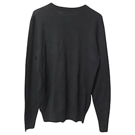 Givenchy-Givenchy Round-neck Knit Sweater in Black Cotton Blend-Black