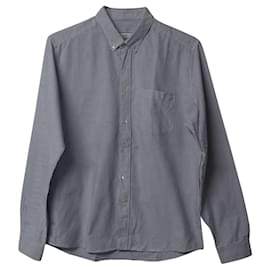 Autre Marque-Ami Paris Striped Shirt in Grey Cotton-Grey