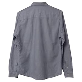 Ami Paris-Ami Paris Gestreiftes Hemd aus grauer Baumwolle-Grau