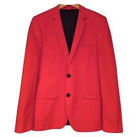 Hugo Boss Blazer in cotone rosso Rosso