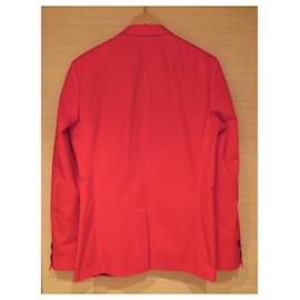 Hugo Boss-Red cotton blazer-Red