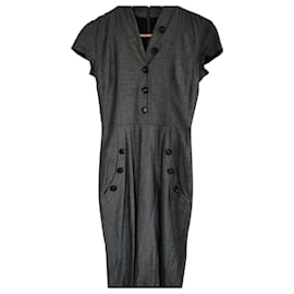 Christian Dior-Midi dress-Grey