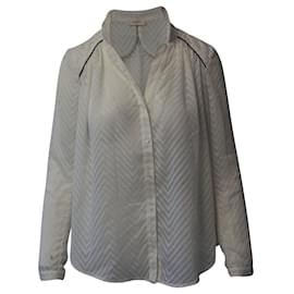 Ba&sh Textured Blouse in White Polyester White
