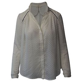 Blusa Ba&sh Texturizada em Poliéster Branco Branco